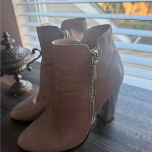 Saks Fifth Avenue Tan Ankle Booties